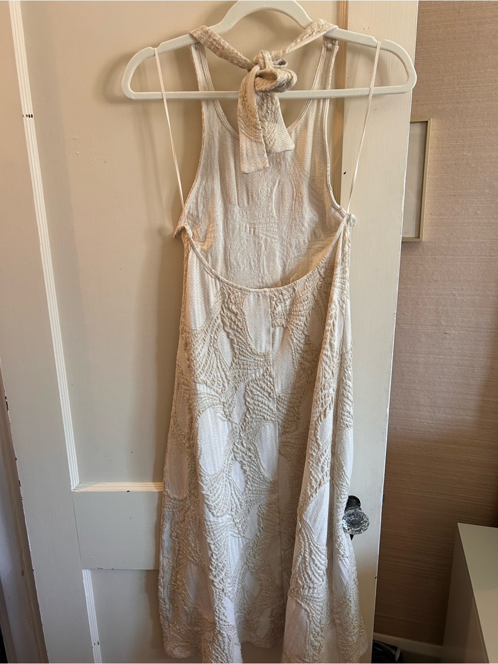 Zara Cream Halter Midi Dress - Picture 6 of 6